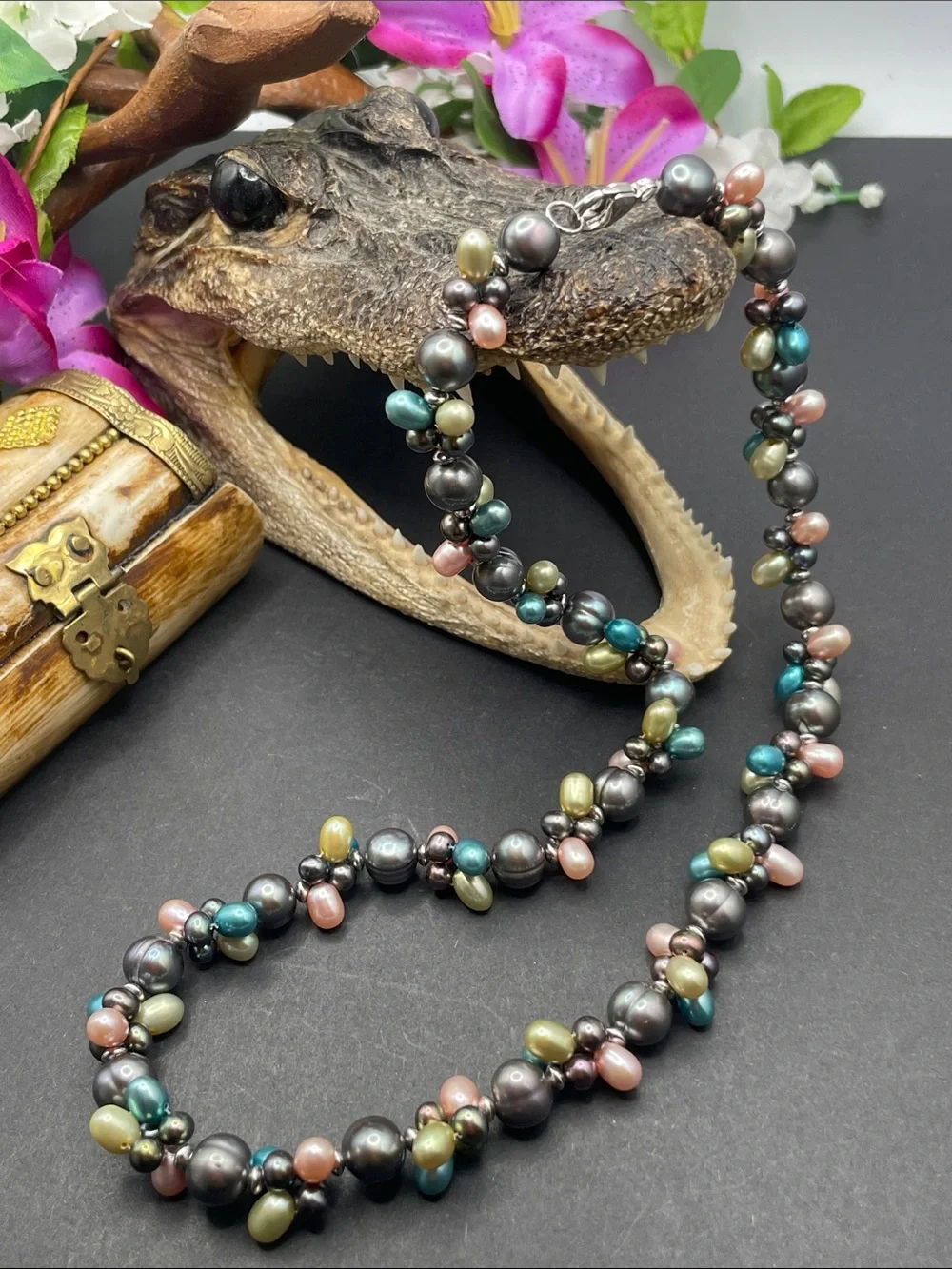 Honora pearl cluster necklace 925 C8